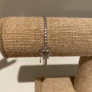 Swarovski Crystal Subtle Hamsa Hand Bracelet